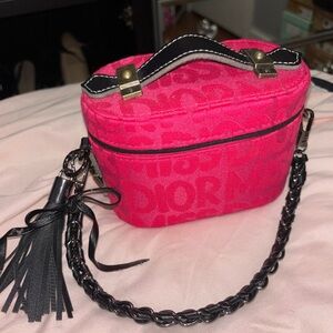 Dior, Miss Dior mini vanity in a vibrant pink, Custom top handle.